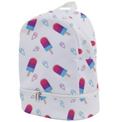 Ice Cream Popsicles Wallpaper Zip Bottom Backpack by Ravend