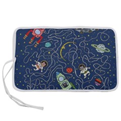 Illustration Cat Space Astronaut Rocket Maze Pen Storage Case (s) by Ravend
