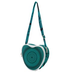 Illusion Geometric Background Heart Shoulder Bag by Ravend