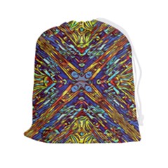 Mosaic Pattern Background Drawstring Pouch (2xl) by Ravend