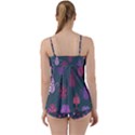 Floral Non Seamless Pattern Babydoll Tankini Set View2