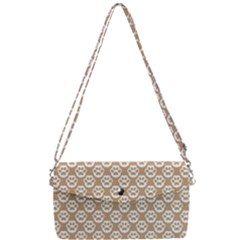 Brown Little Paws - Cute Cat Lover  Removable Strap Clutch Bag by ConteMonfrey