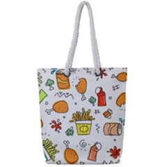 Cute Sketch  Fun Funny Collection Full Print Rope Handle Tote (small) by artworkshop