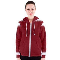 Christmas Red Graphic Women s Zipper Hoodie by artworkshop