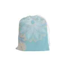 Floral Abstract Flowers Pattern Drawstring Pouch (medium) by danenraven