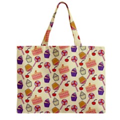 Cupcake Pattern Lollipop Zipper Mini Tote Bag by danenraven