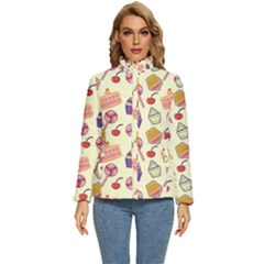 Cupcake Pattern Lollipop Women s Puffer Bubble Jacket Coat by danenraven