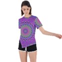 Art Mandala Design Ornament Flower Asymmetrical Short Sleeve Sports Tee View1