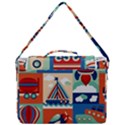 Toy Transport Cartoon Seamless-pattern-with-airplane-aerostat-sail Yacht Vector Illustration Box Up Messenger Bag View3