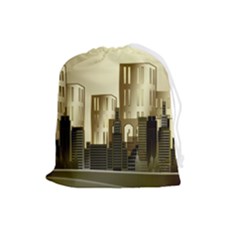 Architecture City House Drawstring Pouch (large) by Jancukart