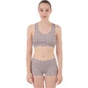 Portuguese Vibes - Brown and white geometric plaids Work It Out Gym Set View1