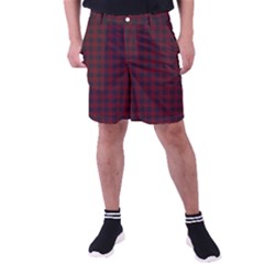 Black Red Small Plaids Men s Pocket Shorts by ConteMonfrey