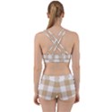 Clean brown and white plaids Work It Out Gym Set View2