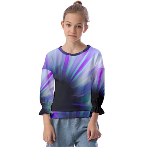 Mirror Fractal Kids  Cuff Sleeve Top by Sparkle
