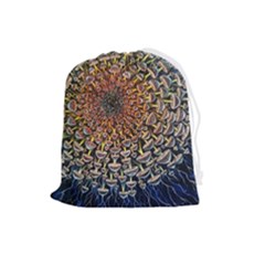 Mirror Fractal Drawstring Pouch (large) by Sparkle