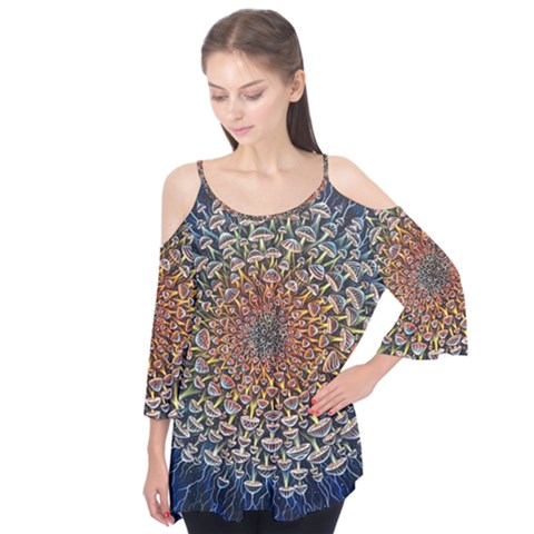 Mirror Fractal Flutter Tees by Sparkle