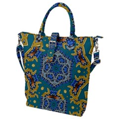 Illustration Art Pattern Design Wallpaper Buckle Top Tote Bag by Wegoenart