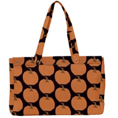 Black And Orange Pumpkin Canvas Work Bag by ConteMonfrey