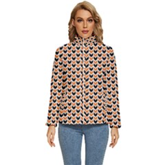 Halloween Plaids Arrow Women s Puffer Bubble Jacket Coat by ConteMonfrey