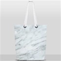 White Marble Texture Pattern Full Print Rope Handle Tote (Small) View2