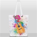 String Instrument Acoustic Guitar Full Print Rope Handle Tote (Small) View1
