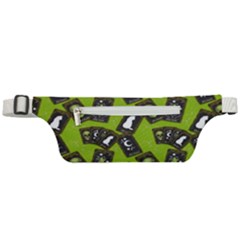 Cats And Skulls - Modern Halloween  Active Waist Bag by ConteMonfrey