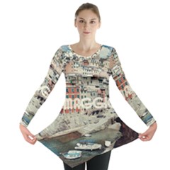 Riomaggiore - Italy Vintage Long Sleeve Tunic  by ConteMonfrey