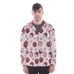 Cake Cupcake Sweet Dessert Food Men s Hooded Windbreaker by Ravend