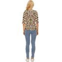 Kaleidoscope Line Triangle Pattern Lightweight Drawstring Hooded Top View4