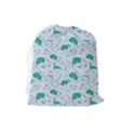 Illustration Flower Pattern Wallpaper Seamless Drawstring Pouch (Large) View2