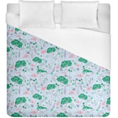 Illustration Flower Pattern Wallpaper Seamless Duvet Cover (king Size) by Ravend