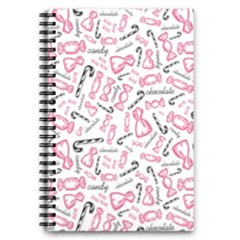 Candy Pink Black-cute Sweat 5 5  X 8 5  Notebook by Ravend