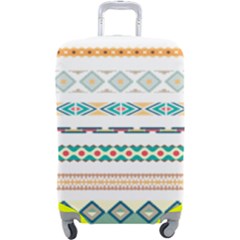 Pattern Colored Line Watercolor Painting Blue Color Splash Luggage Cover (large) by danenraven