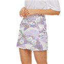 Purple Japanese Pattern Texture Violet Textile Mini Front Wrap Skirt View2