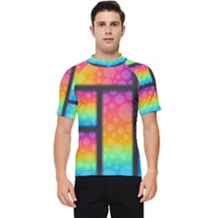 Background Colorful Abstract Men s Short Sleeve Rash Guard by Wegoenart