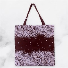 Ornamental Leaves Wallpaper Plants Grocery Tote Bag by Wegoenart