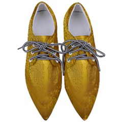 Beer Drink Glass Yellow Cup Bar Pointed Oxford Shoes by Wegoenart