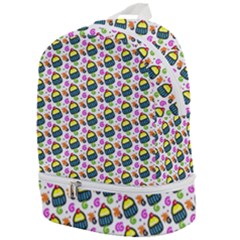 Sweet Dessert Food Cake Pattern Zip Bottom Backpack by Wegoenart