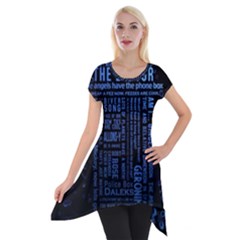 The Doctor Tardis Short Sleeve Side Drop Tunic by danenraven