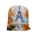 Eiffel Tower Landmark Architecture  Artistic Drawstring Pouch (XL) View2