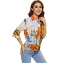 Eiffel Tower Landmark Architecture  Artistic Women s Quarter Sleeve Pocket Shirt View2