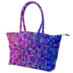 Abstract Triangle Tile Mosaic Pattern Canvas Shoulder Bag by danenraven