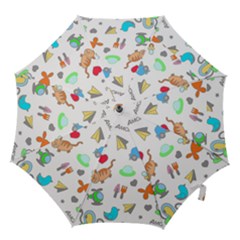 Children Pattern Cute Pattern Hook Handle Umbrellas (large) by Wegoenart
