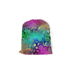 Flower Nature Petal  Blossom Drawstring Pouch (small) by Ravend