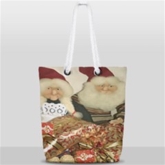 Christmas Puppets Full Print Rope Handle Tote (small) by artworkshop