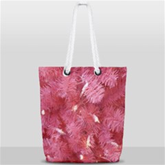 Pink Christmas Tree Full Print Rope Handle Tote (small) by artworkshop