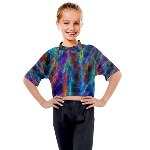 Wizzard Flash Flashes Template Abstract Kids Mock Neck Tee by Wegoenart