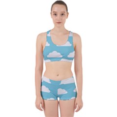 Clouds Blue Pattern Work It Out Gym Set by ConteMonfrey