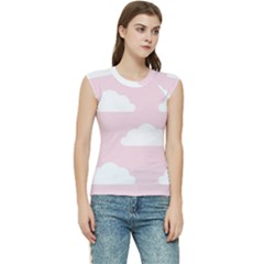 Clouds Pink Pattern   Women s Raglan Cap Sleeve Tee by ConteMonfrey