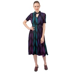 Background Keyhole Neckline Chiffon Dress by nateshop